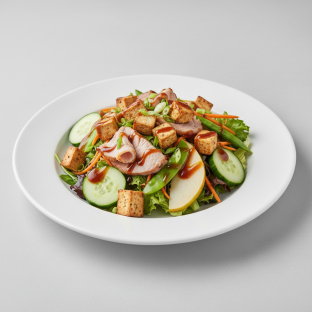 Nut-Free Protein Combo Salad with Tamarind Sauce (No Cashews)