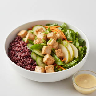 Nut-Free Chicken 50-50 Bowl with Ginger Lime Sauce (No Cashews)