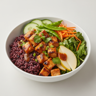 Nut-Free Chicken 50-50 Bowl with Tamarind Sauce (No Cashews)