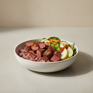 Nut-Free Wagyu Beef 50-50 Bowl with Tamarind Sauce (No Cashews)