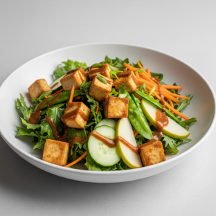 Nut-Free (V) Tofu Salad with Tamarind Sauce (No Cashews) Nut-Free (V) Tofu Salad with Tamarind Sauce (No Cashews)