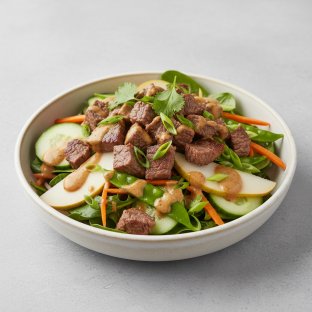 Nut-Free Wagyu Beef Salad with "Peanut" Sauce (No Cashews) Nut-Free Wagyu Beef Salad with "Peanut" Sauce (No Cashews)