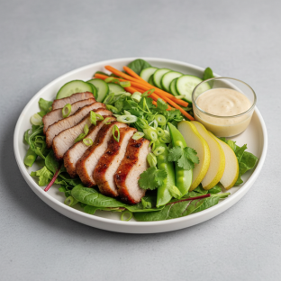 Nut-Free Pork Shoulder Salad with Ginger Lime Sauce (No Cashews)