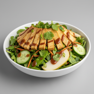 Nut-Free (V) Tofu Salad with Tamarind Sauce (No Cashews)