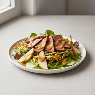 Nut-Free Wagyu Beef Salad with "Peanut" Sauce (No Cashews)
