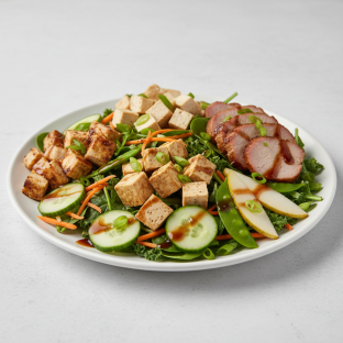 Nut-Free Protein Combo Salad with Tamarind Sauce (No Cashews)