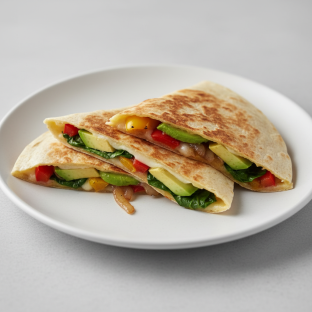 Roasted Garden Quesadilla (Vegan)