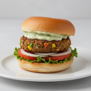 Veggie Slider with Pesto Mayo