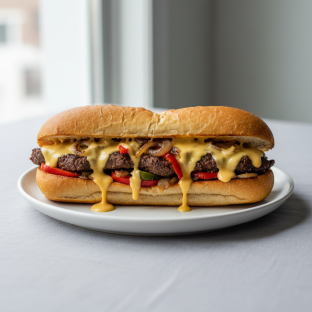 Gluten Free QBD Foot-Long Cheesesteak