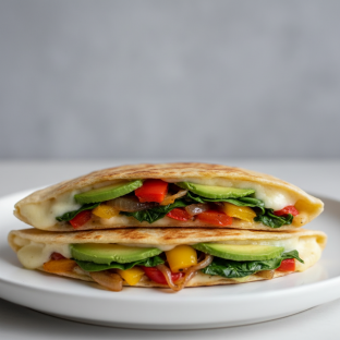 Roasted Garden Quesadilla (Vegan)