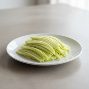 Sliced Green Papaya