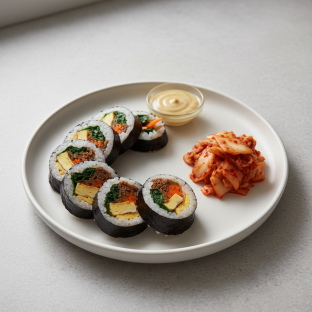 Beef Kimbab with Kimchi Beef Kimbab with Kimchi