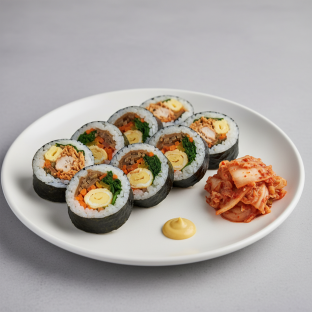 Chicken Kimbab with Kimchi Chicken Kimbab with Kimchi