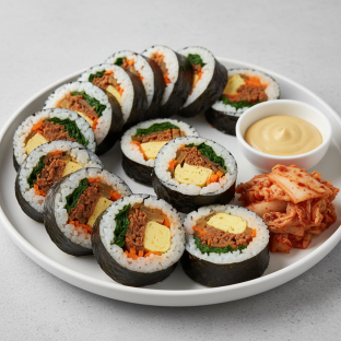 Spicy Beef Kimbab with Kimchi Spicy Beef Kimbab with Kimchi