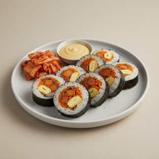 Spicy Chicken Kimbab with Kimchi Spicy Chicken Kimbab with Kimchi