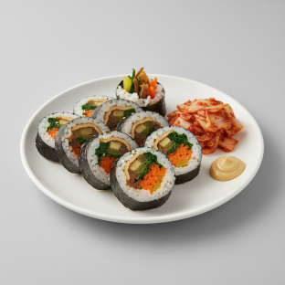 Bean Curd Kimbab with Kimchi Bean Curd Kimbab with Kimchi