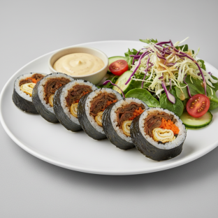 Beef Kimbab with Salad Beef Kimbab with Salad