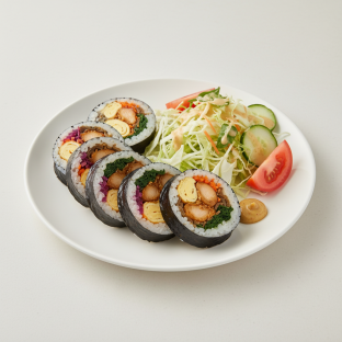 Chicken Kimbab with Salad Chicken Kimbab with Salad