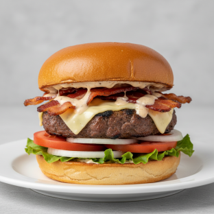 QueBar Chicago USDA 0.5 lb. Prime Burger