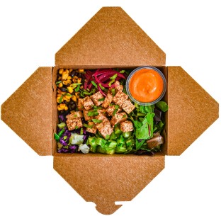 Light Carb Tofu Ensalada with Silky Salsa Rosa