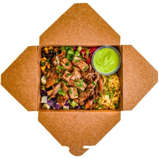 Palmita Power Rice Bowl with Cilantro Green Sauce