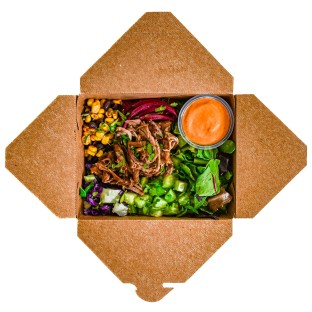 Light Carb Carnitas Ensalada with Silky Salsa Rosa