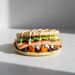 Arepa La Reina with Salmon Arepa La Reina with Salmon