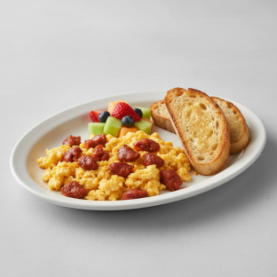 El Continental with Scrambled Eggs and Chorizo El Continental with Scrambled Eggs and Chorizo