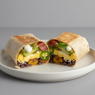 La Nina Breakfast Burrito with Bacon La Nina Breakfast Burrito with Bacon