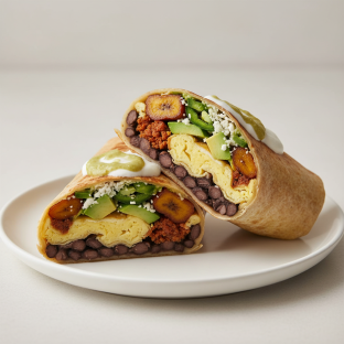 La Nina Breakfast Burrito with Chorizo La Nina Breakfast Burrito with Chorizo