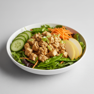 Nut-Free Chicken Salad with "Peanut" Sauce (No Cashews)