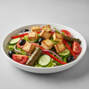 Vegan Greek Salad with Tofu (NO Dairy) Vegan Greek Salad with Tofu (NO Dairy)