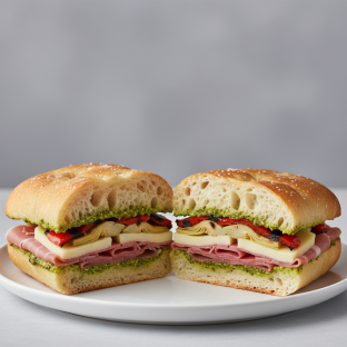 Prosciutto, Pesto & Artichoke Focaccia Prosciutto, Pesto & Artichoke Focaccia