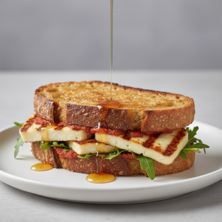 Harissa Halloumi & Honey Toastie (Vegetarian) Harissa Halloumi & Honey Toastie (Vegetarian)