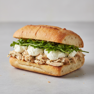 Lemon Herb Chicken, Burrata & Arugula on Ciabatta Lemon Herb Chicken, Burrata & Arugula on Ciabatta