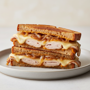 Turkey Melt with Caramelized Onions Turkey Melt with Caramelized Onions