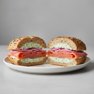 Smoked Salmon, Dill Cream Cheese & Pickled Onion on Multigrain Smoked Salmon, Dill Cream Cheese & Pickled Onion on Multigrain
