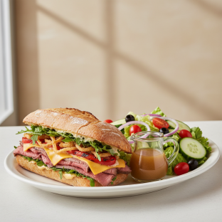 Manhattan Roast Beef Sandwich with Chef Salad Manhattan Roast Beef Sandwich with Chef Salad
