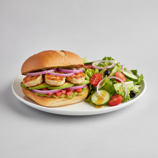 Baja Shrimp Sandwich with Chef Salad Baja Shrimp Sandwich with Chef Salad