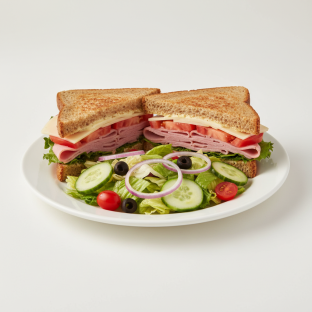 Gluten-Free Black Forest Ham Sandwich with Chef Salad Gluten-Free Black Forest Ham Sandwich with Chef Salad