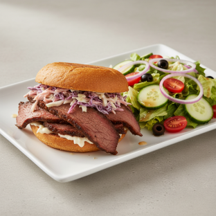 Gluten-Free Beef Brisket Sandwich with Chef Salad Gluten-Free Beef Brisket Sandwich with Chef Salad