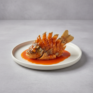 Dragon Fish (Squirrel Fried Fish Fillets topped with Tangy Sweet & Sour Sauce)