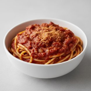 Baked Pasta Marinara with Spaghetti