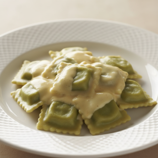 Spinach Ravioli Alfredo