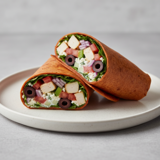 Mediterranean Chicken in Sun-Dried Tomato Wrap