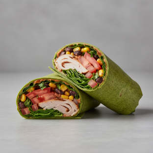 Southwest Turkey in Spinach Wrap