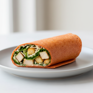 Chicken Caesar in Sun-Dried Tomato Wrap