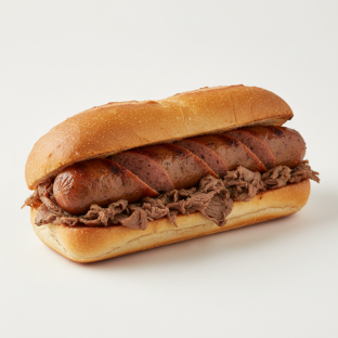 Beef and Sausage Sandwich
