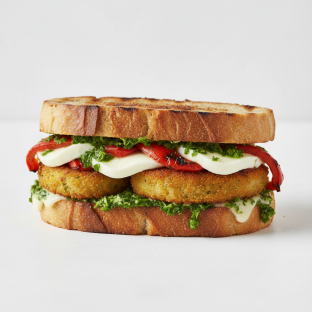 Eggplant and Mozzarella Panini