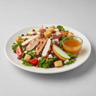 Chicken, Apple and Candied Pecan Salad with House Italian Dressing
